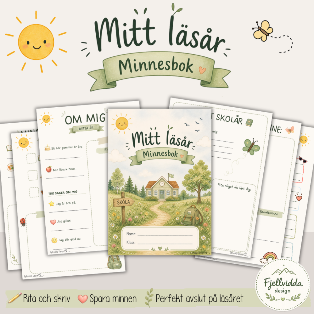 Skriv och rita om läsåret – minnesbok
