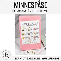 Etikett till minnespåse | Sommaravslutning / skolavslutning