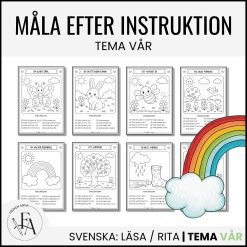 Måla efter instruktion - tema vår