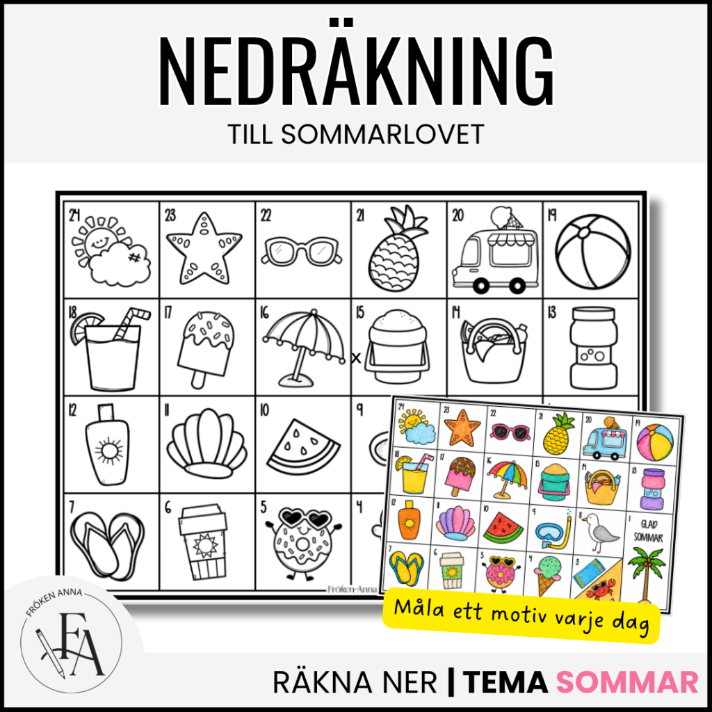 Nedräkning till sommarlovet | Måla en bild varje dag