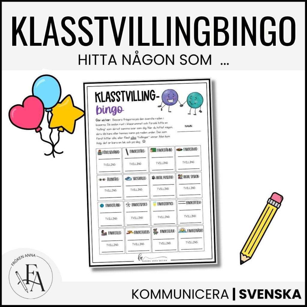 Bingo till sista skoldagarna