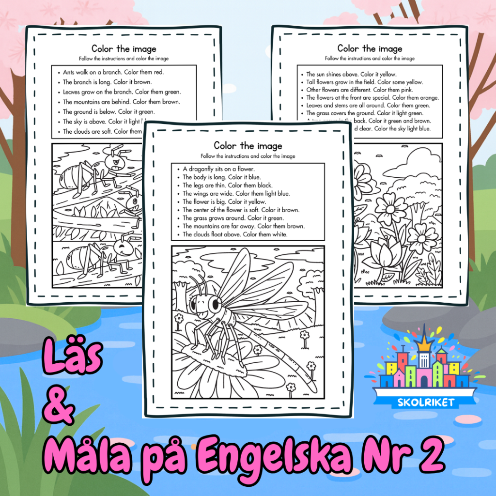 Läs och Måla på Engelska 2