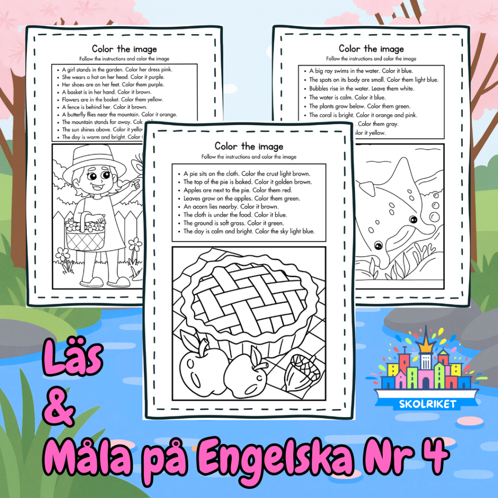 Läs och Måla på Engelska 4