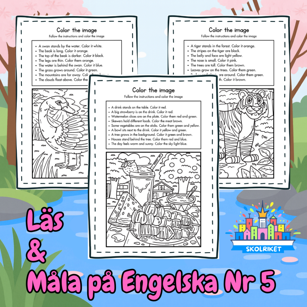 Läs och Måla på Engelska 5
