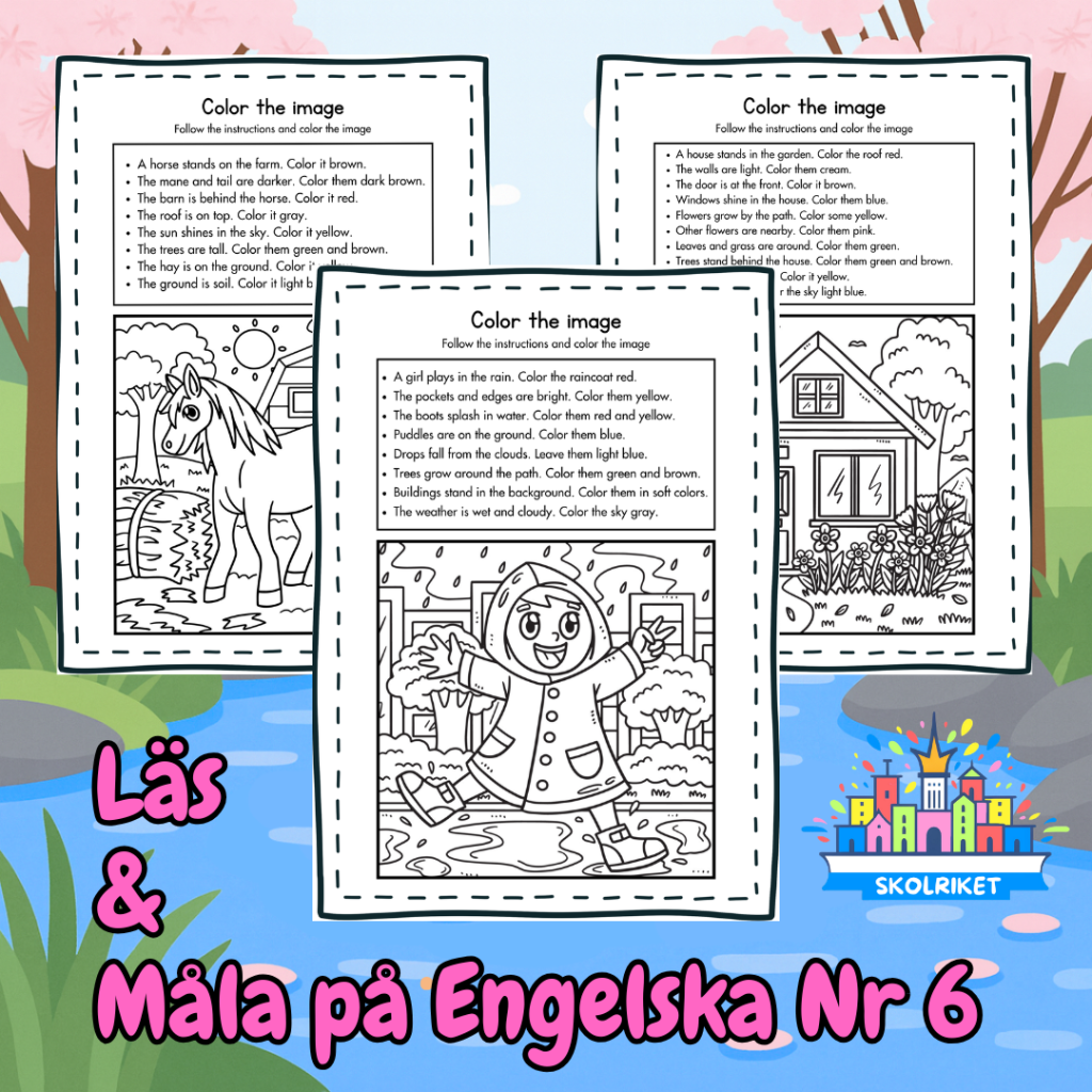 Läs och Måla på Engelska 6
