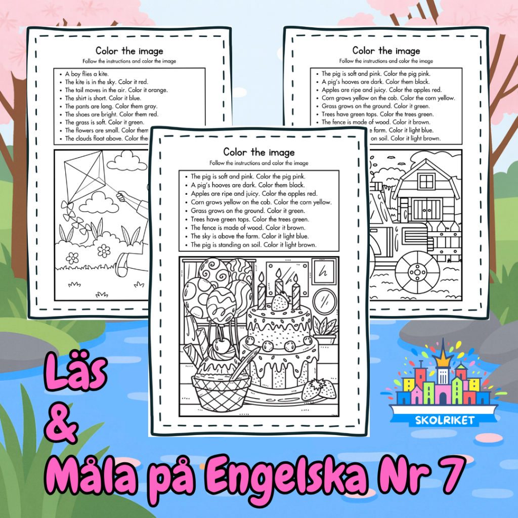 Läs och Måla på Engelska 7
