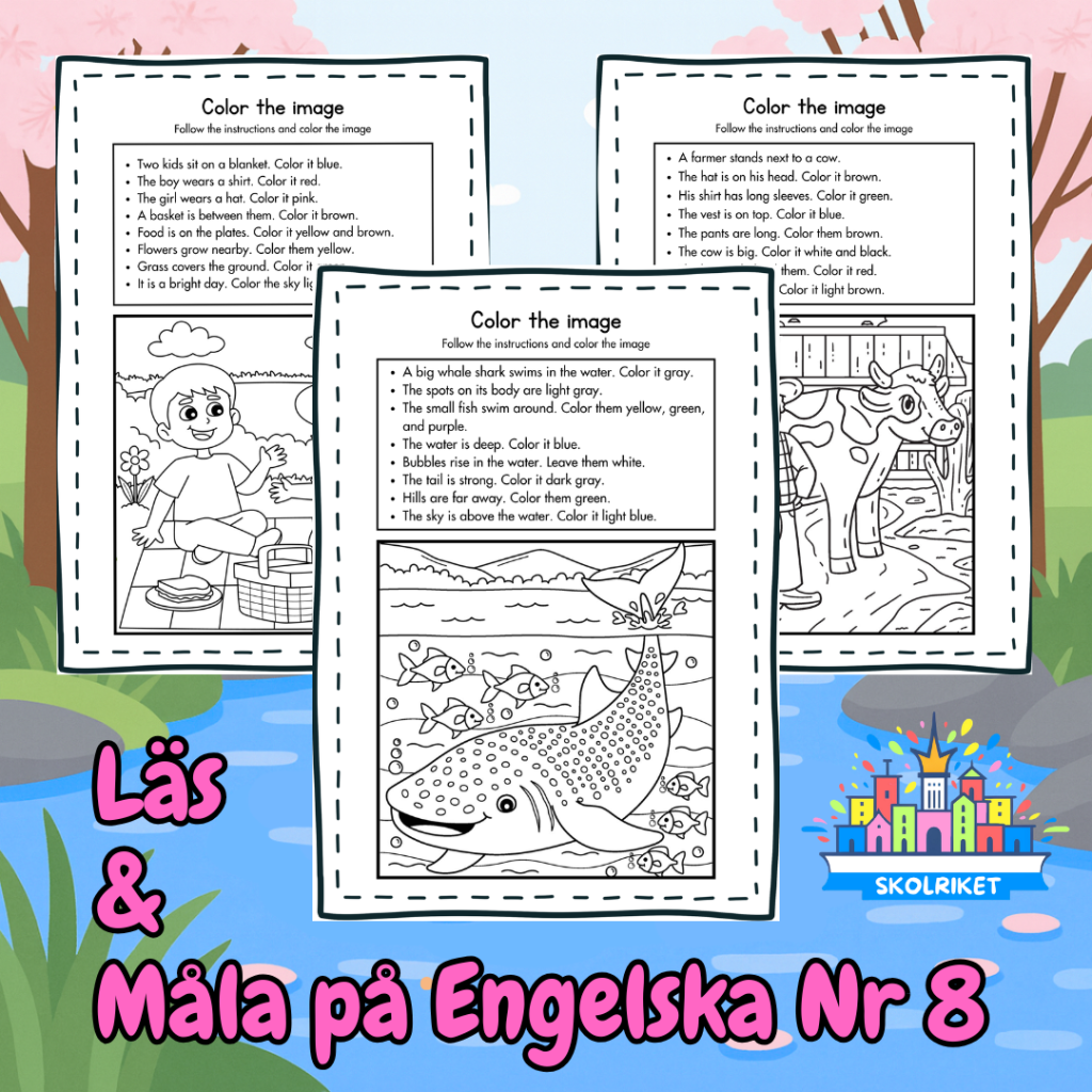Läs och Måla på Engelska 8