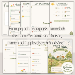 Skriv och rita om läsåret - minnesbok