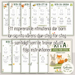 Vårtema - Rita vårens djur steg för steg - Träna på instruktioner