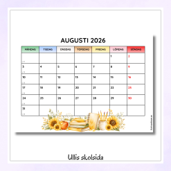 Klassrumskalender 26/27 - akvarell