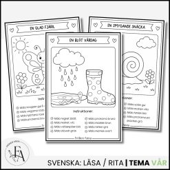 Måla efter instruktion - tema vår