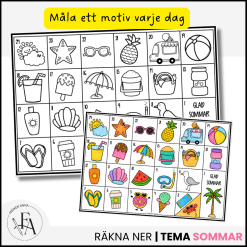 Nedräkning till sommarlovet | Måla en bild varje dag