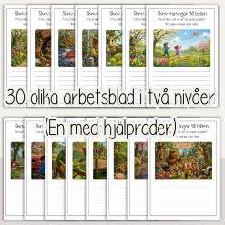 Vår - Skriv meningar till bilden - 30 olika bilder att skriva till - Vårtema