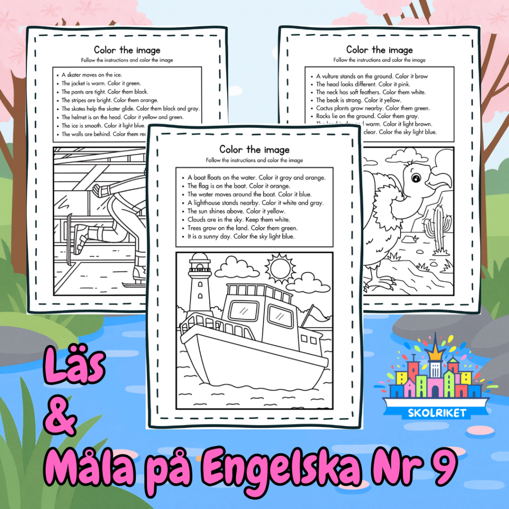 Läs och Måla på Engelska 9