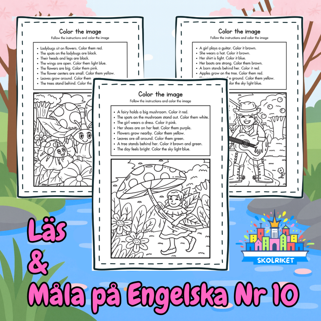 Läs och Måla på Engelska 10