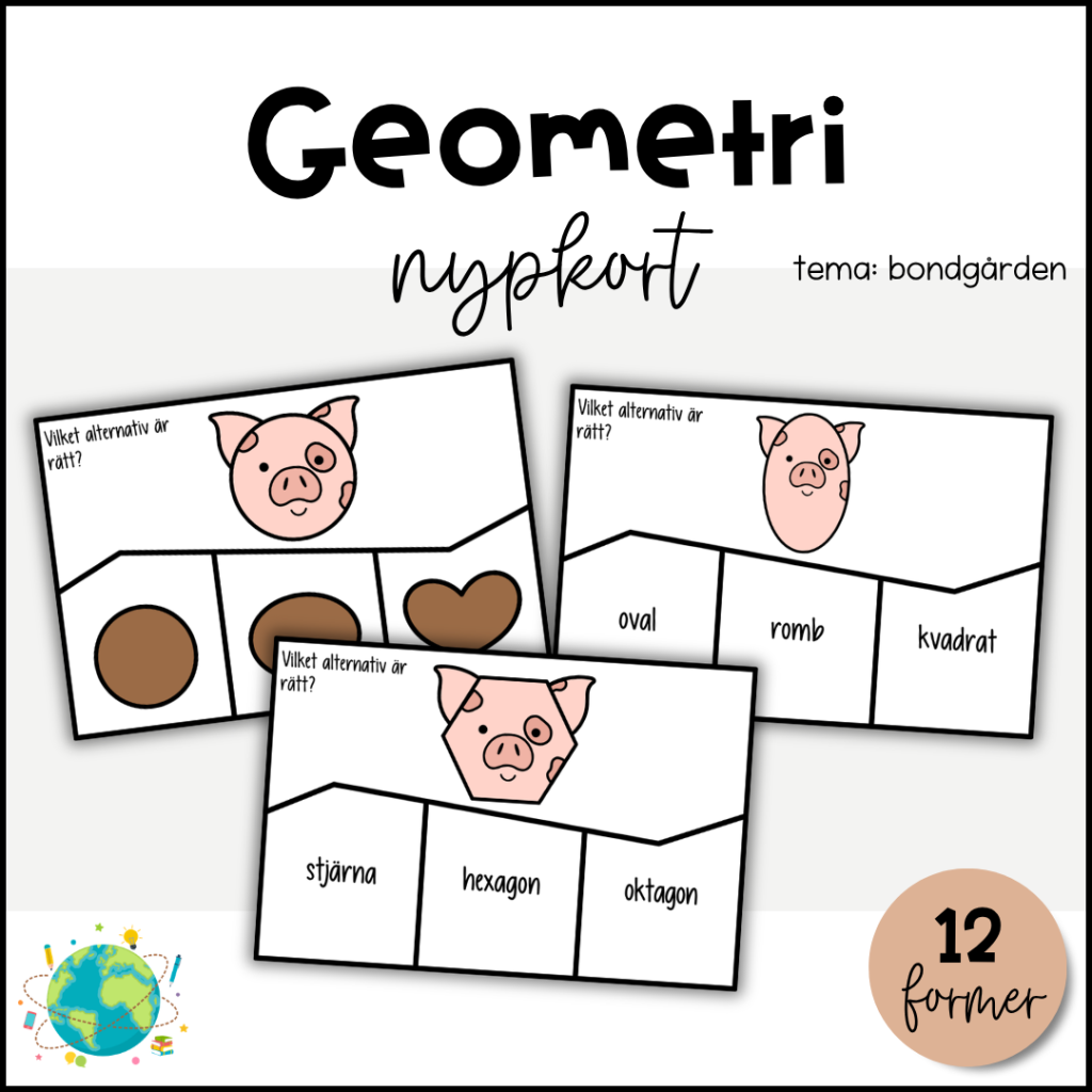 Nypkort – Geometri grisar