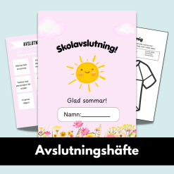 Skolavslutningshäfte åk 3–6 – färdigt material för sista veckan med blandade arbetsblad för de sista dagarna!
