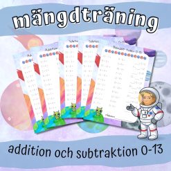 Mängdträning addition och subtraktion 0-13