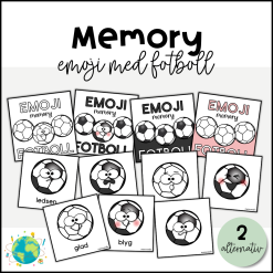 Memory - Emoji med fotboll