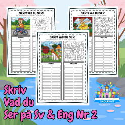 Skriv vad du ser på Svenska och Engelska 2
