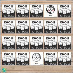 Memory - Emoji med fotboll