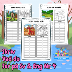 Skriv vad du ser på Svenska och Engelska 4