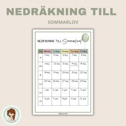 Nedräkning till sommarlovet