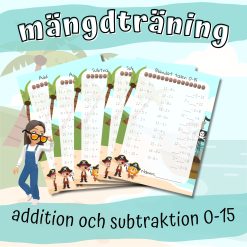 Mängdträning addition och subtraktion 0-15