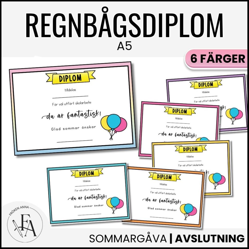 Diplom till avslutningen