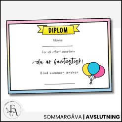 Diplom till avslutningen