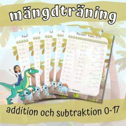 Mängdträning addition och subtraktion 0-17