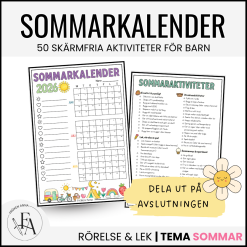 Sommarkalender 2026 – 50 skärmfria aktiviteter