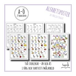 Alfabetsposter A-Ö (A4 och A3)