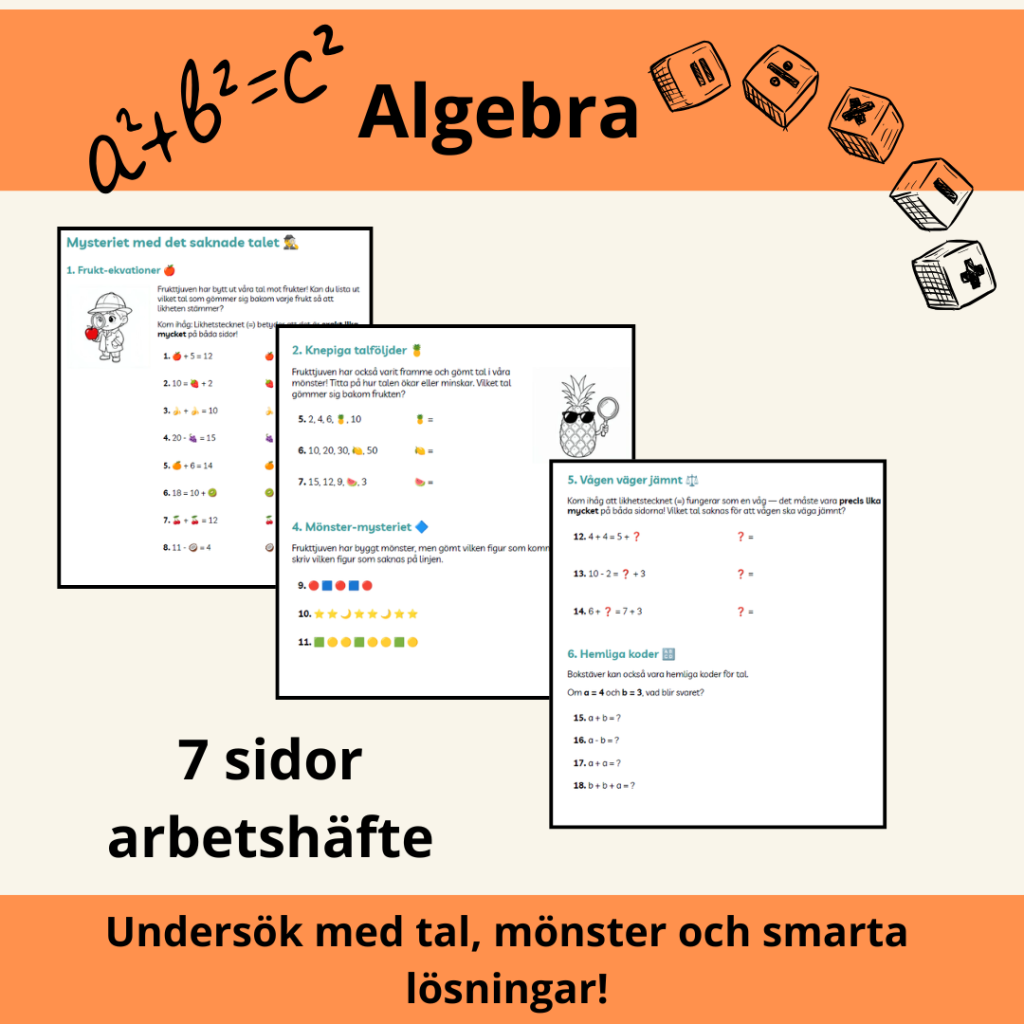 Algebra med fruktmönster