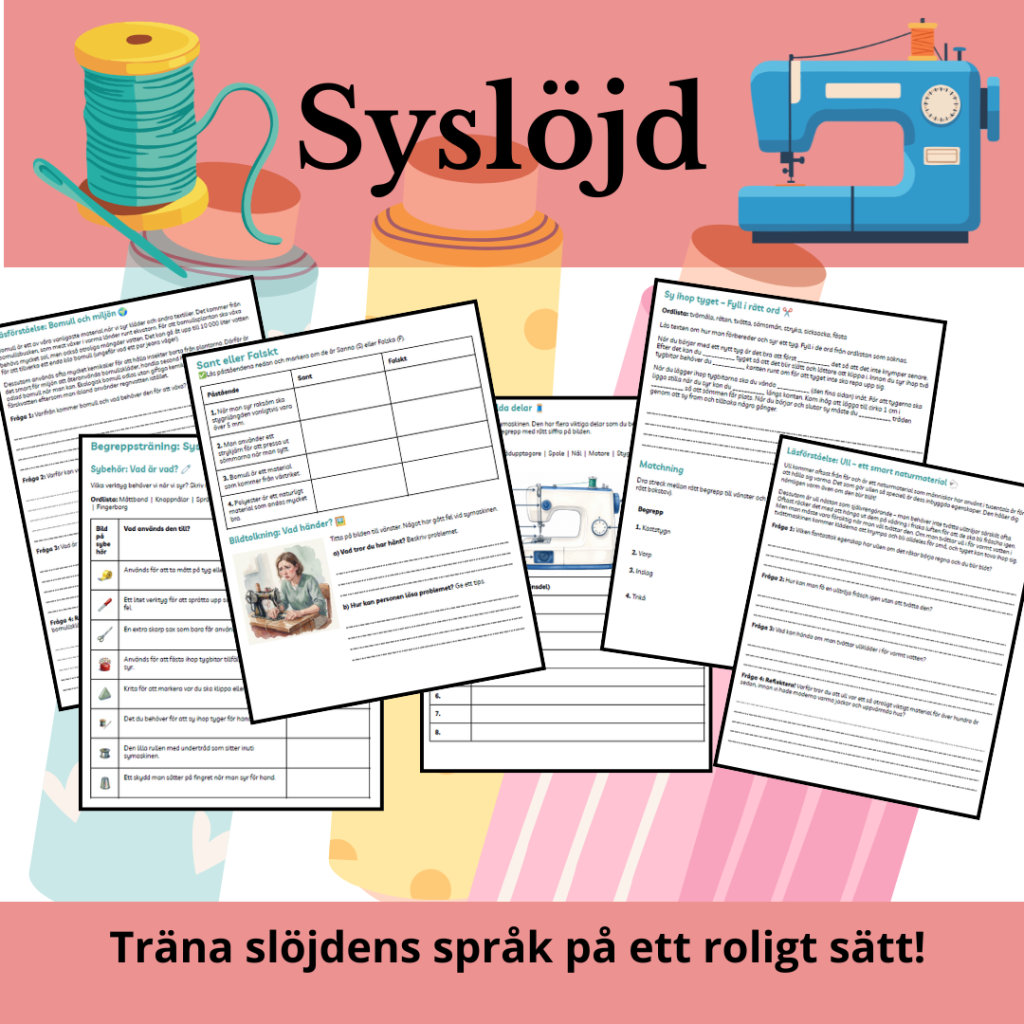 Begreppsträning: Syslöjd