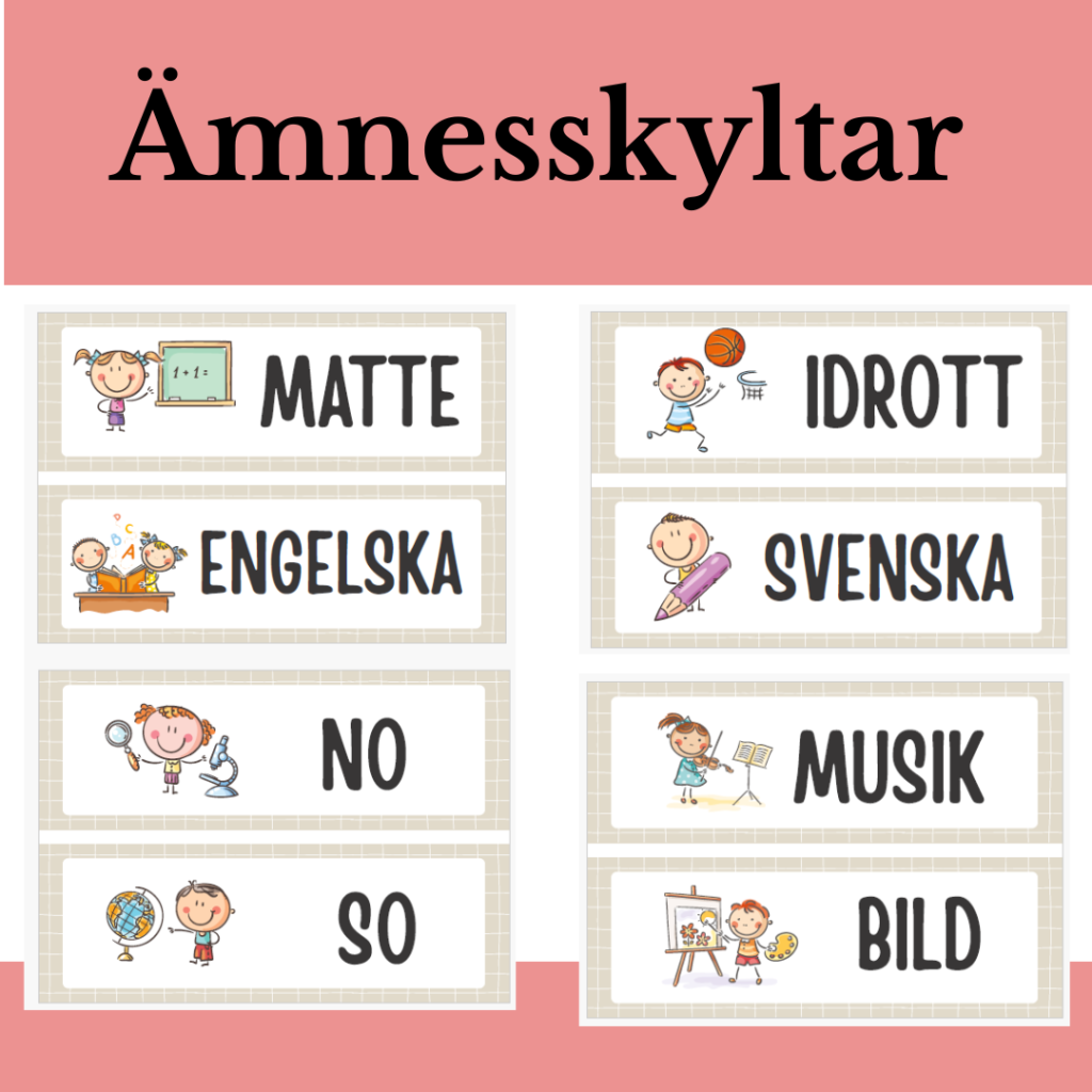 Ämnesskyltar