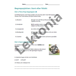 Geografi: Arbetsblad