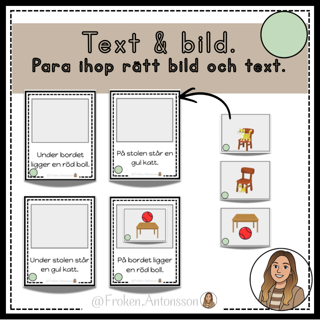 Para ihop text & bild – grön