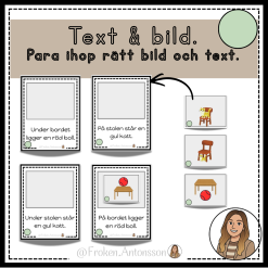 Para ihop text & bild - grön