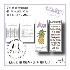 Bokmärken Bokstäver A-Ö