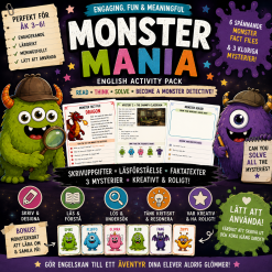 Monster mania - öva på att skriva och läsa på engelska