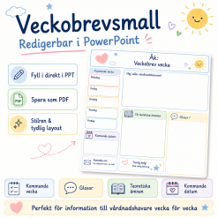 mall för veckobrev
