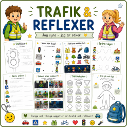 Häfte om trafik och reflexer
