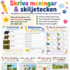 Bygga meningar + skiljetecken