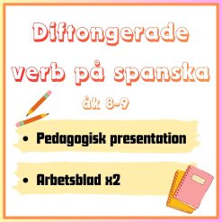 Diftongerade verb på spanska. Presentation + arbetsblad.