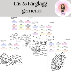 Läs & Färglägg - gemener