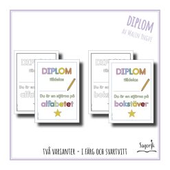 Diplom Alfabetet / Bokstäver (Veckans bokstav)