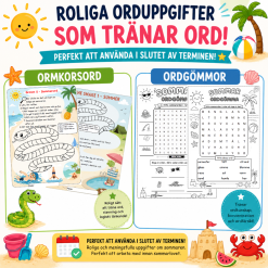 Sommaruppgifter för de sista skolveckorna, årskurs 1-3