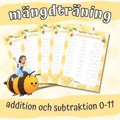 Mängdträning addition och subtraktion 0-11