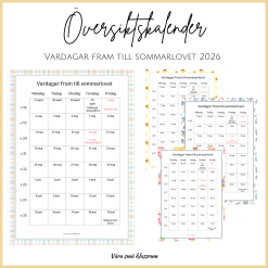 Vardagar fram till sommarlovet 2026